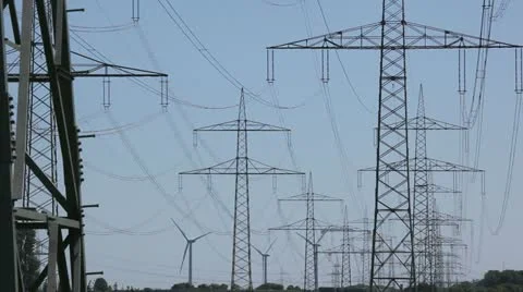 Wind Turbine And Power Lines