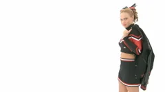 Cheerleader With Leather Jacket