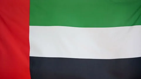 U.a.e Flag Real Fabric Close Up 4K