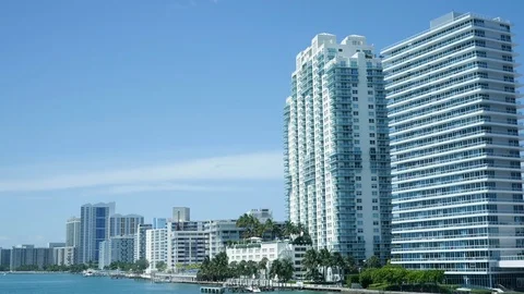 Miami Beach Skyscrapers With Ocean View