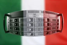 Server Country Concept with Flag of Italy