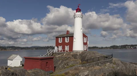 4K Time Lapse Lighthouse Pan Tilt Shot