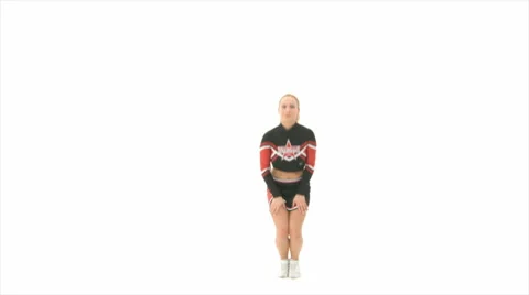 Slowmotion Cheerleader Jumping