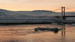 Time Lapse Close Up Jökulsarlon Sunset
