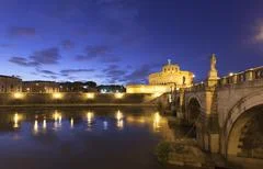 Rome Castel Sant Angelo Twilight