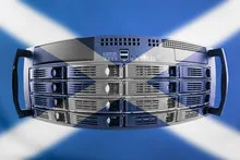 Server Country Concept with Flag of Scotland
