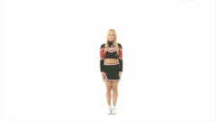 Slowmotion Cheerleader Jumping High