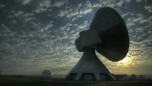 Time lapse sunrise over Satellite Station