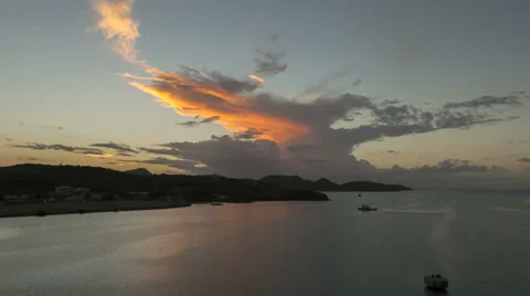 Timelapse Leaving Port St John Antigua At Sunset