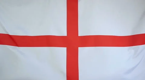 Slowmotion Real Textile Flag Of England