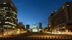 4K Time Lapse St. Louis Old Court House Zoom Out