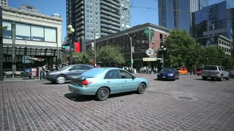 Damaged Car At Crossing