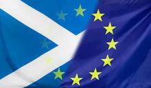 European Flag merged with Flag of Scotland