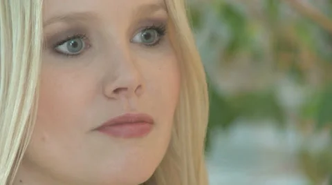 Close Up Face Beautiful Blonde