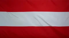Slowmotion Real Textile Flag Of Austria