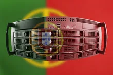 Server Country Concept with Flag of Portugal