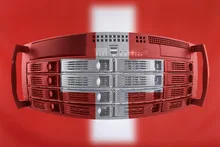 Server Country Concept with Flag of Switzerland