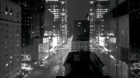 Timelapse Traffic At Night On 8Th Ave