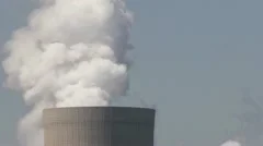 Power Plant With Huge Cooling Towers