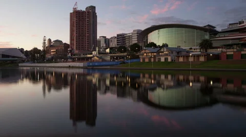 4K Timelapse Adelaide Convention Centre Tilt Shot