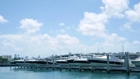 Boats In A Row At The Harbor (Editorial)