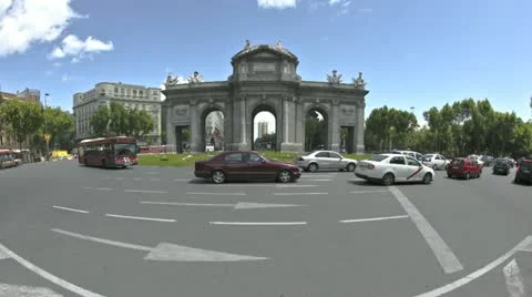Time Lapse Roundabout Madrid