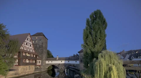 Timelapse Nuernberg Charles Bridge View