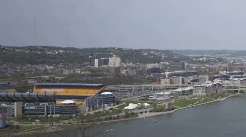 Pittsburgh Skyline Timelapse Pan Shot