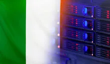 Technology Concept with Flag of Republic of Ireland