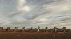 4K Time Lapse Zoom Out Cadillac Ranch Texas