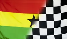 Winner Concept Ghana and checkered goal flag