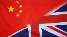 Great Britain and China Flag merged