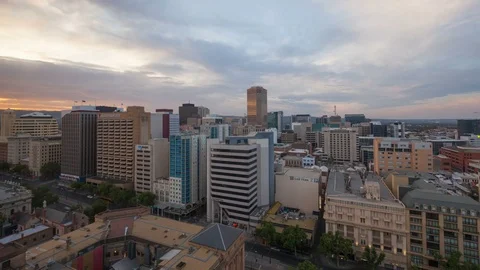 Sunset 4K Timelapse Adelaide Skyline (Editorial)