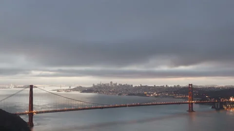 4K Time Lapse Sunrise Golden Gate Bridge