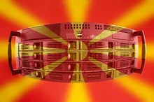 Server Country Concept with Flag of Macedonia