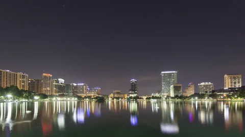 4K Time Lapse Orlando Skyline Sunrise