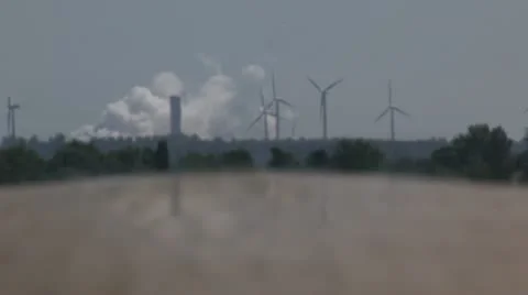 Power Plant And Wind Turbines