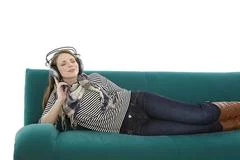 Woman Listening To Music