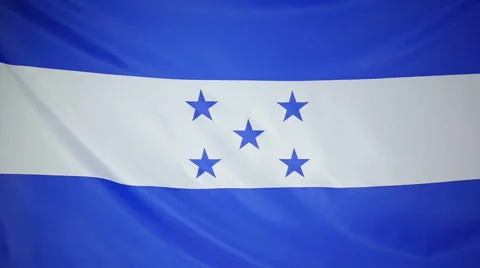 Slowmotion Real Textile Flag Of Honduras