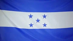 Slowmotion Real Textile Flag Of Honduras