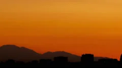 Time Lapse Close Up Pan Shot Los Angeles Skyline Sunrise