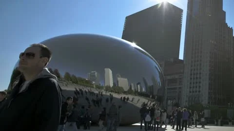 Hdr Timelapse Chicago Cloud Gate Close-Up
