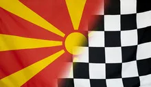 Winner Concept Macedonia and checkered goal flag