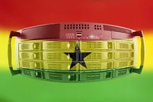 Server Country Concept with Flag of Ghana