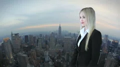 Woman Vanishes In Front Of New York With Alpha Matte