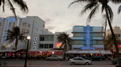 In This Time-lapse View Cars Passing Through Ocean Drive