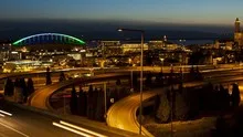 Seattle Sunset Interstate Traffic