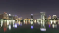4K Time Lapse Close Up Orlando Skyline Sunrise