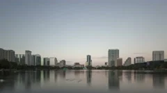 4K Time Lapse Orlando Skyline Sunrise