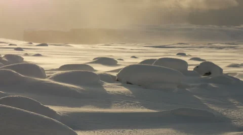 Waves Of Snow Bumps In Winter